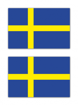 Aufkleber Schweden Flagge 2 Stück